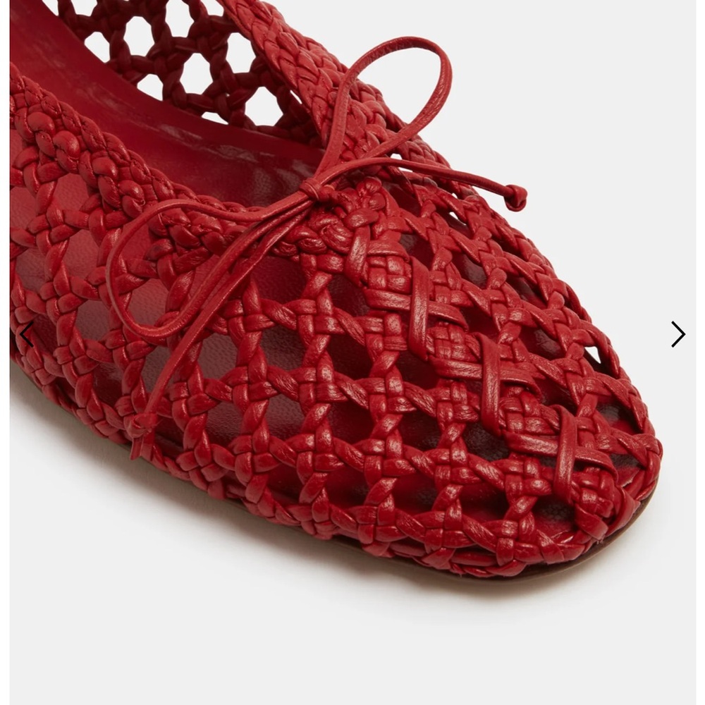 Le Monde Beryl - Regency Slipper, Crimson Woven Leather - Picture 2 of 7